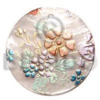 Round 40mm hammershell handpainted
