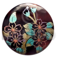 Round 40mm blacktab handpainted