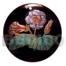 Round 40mm blacktab handpainted