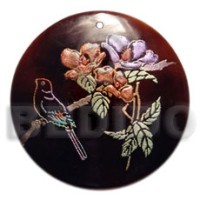 Round 40mm blacktab handpainted