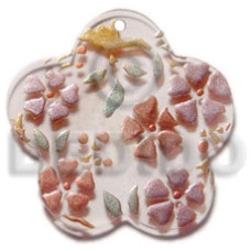 Scallop 35mm clear white resin