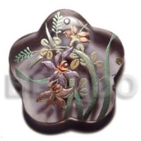 Scallop 35mm transparent violet resin