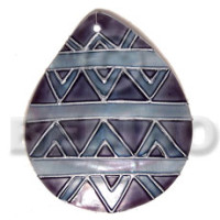 Handpainted and colored teardrop 60mmx48mm