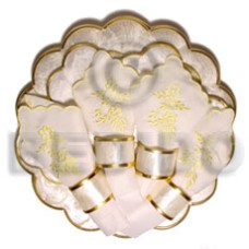 Round scallop capiz set