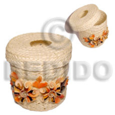 Round tissue box holder