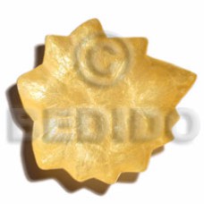 Yellow capiz leaf cocktail plate