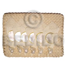 Sinamay placemats brass trimmed