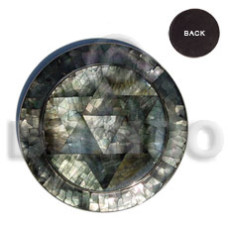 Stainless metal coaster inlaid