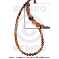 Graduated amber horn beads