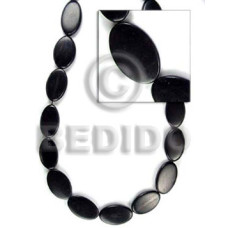 Black horn flat oval