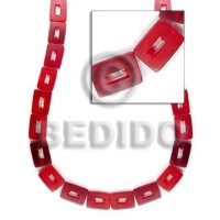 Red 25mmx18mm rectangular horn