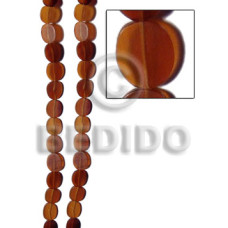 Golden horn amber flat oval
