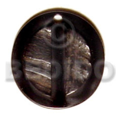 40mm round horn natural