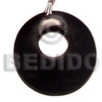 Round black horn hole