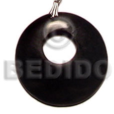 Round black horn hole