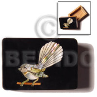 Wooden jewelry box blue