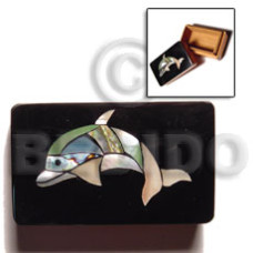 Wooden jewelry box blue