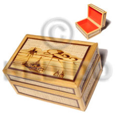 Bamboo raffia jewelry box
