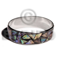 Laminated inlaid crazy cut paua