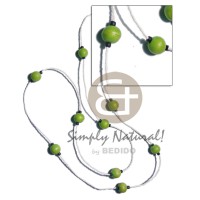 Single row white glass beads