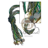 3 rows glass beads