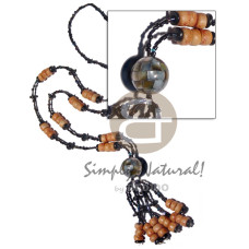 Black rainbow cut beads