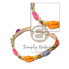 Colored sigay in wax cord