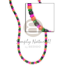 4-5mm coco pokalet. black green melon pink combination