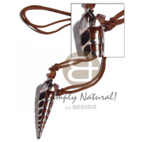 Adjustable brown leather thong