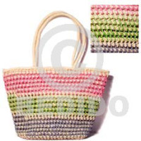 Abaca eyelet tricolor lining
