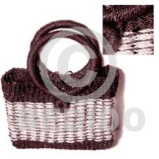 Abaca weave brown bag