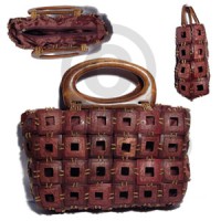 Brown weaved square coco