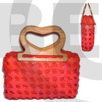Coco flower with lining red