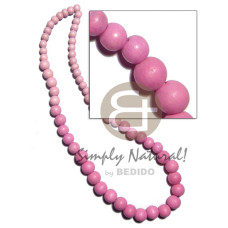 Graduated natural wood beads in