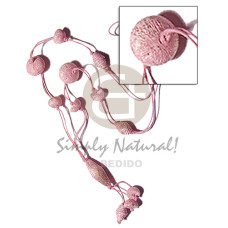 2 layers pink wax cord