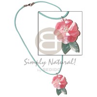 Aqua blue leather thong