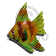 Fish handpainted wood refrigerator