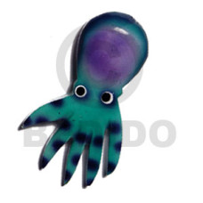 Octopus handpainted wood refrigerator