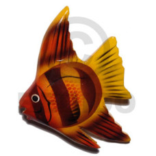 Fish handpainted wood refrigerator magnet