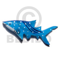Shark handpainted wood refrigerator magnet