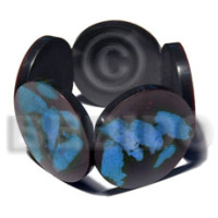 50mm round black resin