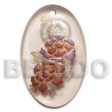 Oval 40mmx30mm clear white resin