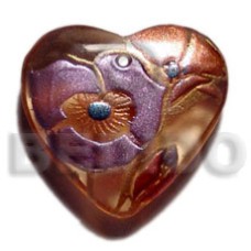 Heart 40mm transparent brown Heart 40mm transparent brown