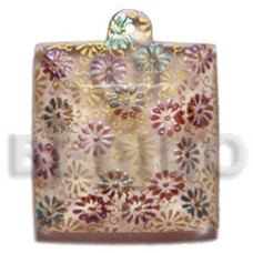 45mm square clear white resin