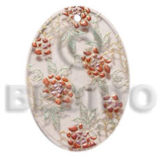 Oval 35mm clear white resin