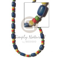 Blue buri tube yellored green coco