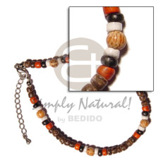 4-5mm coco pokalet natural brown black red