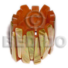 Elastic brownlip bangle resin
