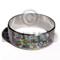Laminated inlaid mosaic paua in
