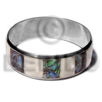 Laminated inlaid paua hammershell natural